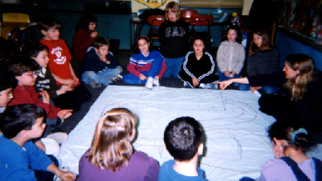 Classroom discussion about shower curtain